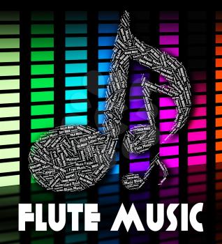 Flute Music Showing Wind Instrument And Harmony