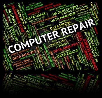 Computer Repair Representing Mend Recondition And Pc