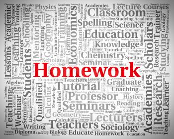 Homework Word Indicating Educated Assignments And Words