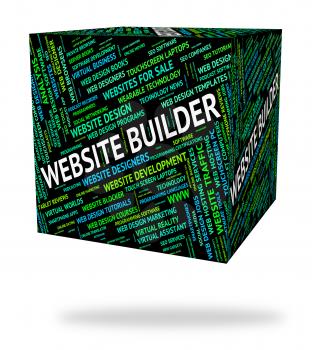 Website Builder Indicating Domains Words And Domain