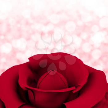Rose With Bokeh Background For Womens Birthday Or Valentine