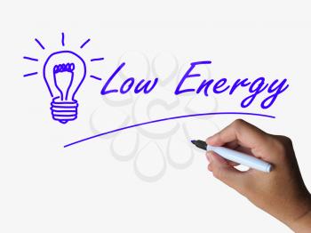 Low Energy and Lightbulb Indicating Less Power or Eco-friendly