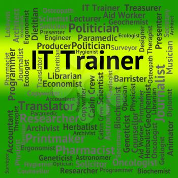 It Trainer Showing Information Technology And Teaching