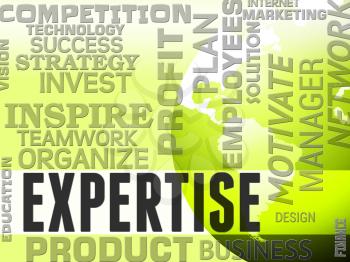 Expertise Words Showing Excellence Skill And Trained