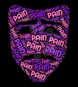 Pain Word Showing Text Pang And Wordcloud