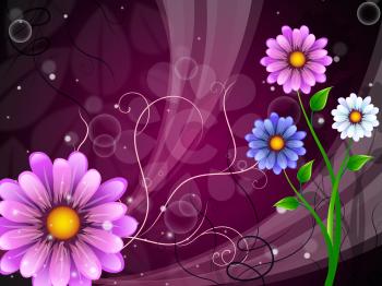 Flowers Background Showing Outdoors Flowering And Nature
