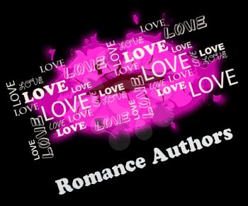 Romance Authors Lips Means Romance And Love Writers