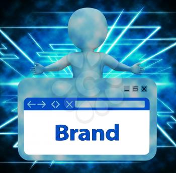 Brand Label Character Indicating Company Identity 3d Rendering