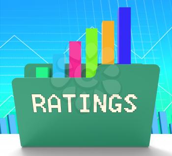 Ratings File Graph Indicating Chart Classification 3d Rendering