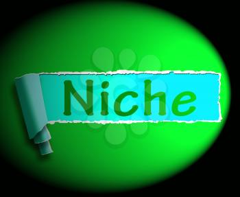 Niche Word Showing Web Opening Or Specialty 3d Rendering