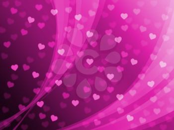 Mauve Heart Background Showing Valentine Day And Affection