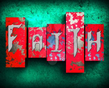 Faith Word Meaning Holy Religion 3d Illustration