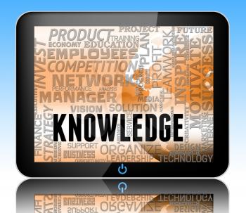 Knowledge Words Tablet Showing Know How And Wisdom 3d Illustration