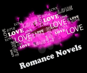 Romance Novels Lips Means Romantic Affection Story Books
