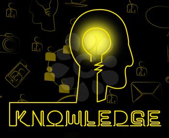 Knowledge Brain Showing Know How And Wisdom