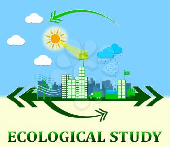 Ecological Study Town Showing Eco Learning 3d Illustration