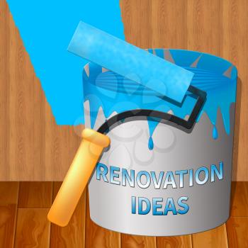 Renovation Ideas Paint Indicating House Improvement Tips 3d Illustration