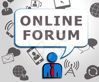 Online Forum Icons Representing Social Media 3d Illustration