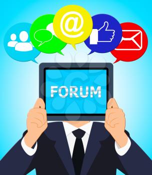 Forum Online Representing Social Media 3d Illustration