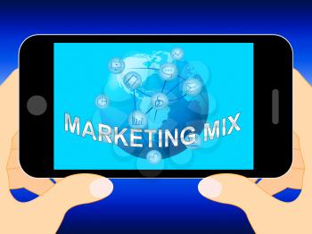 Marketing Mix Mobile Phone With Place Prices Product 3d Illustration