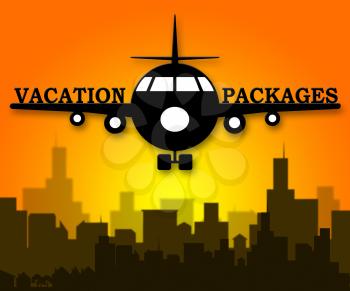 Vacation Packages Plane Shows All Inclusive Getaways 3d Illustration
