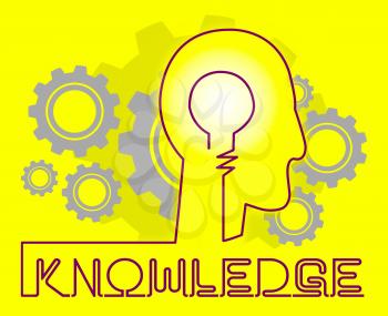 Knowledge Cogs Shows Know How And Wisdom