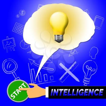 Intelligence Light Representing Intellectual Capacity 3d Illustration