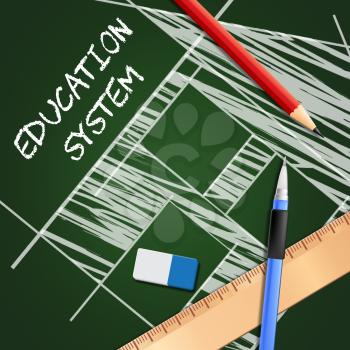 Education System Equipment Means Schooling Organization 3d Illustration
