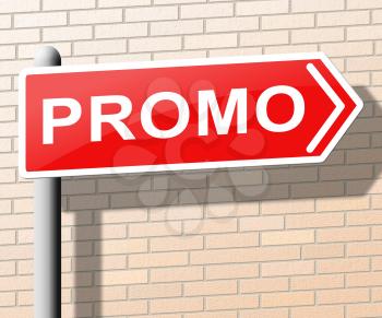 Promo Sign Representing Shopping Commerce 3d Rendering