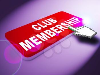 Club Membership Key Means Join Association 3d Rendering