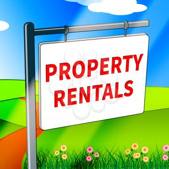 Property Rentals Showing Real Estate 3d Illustration