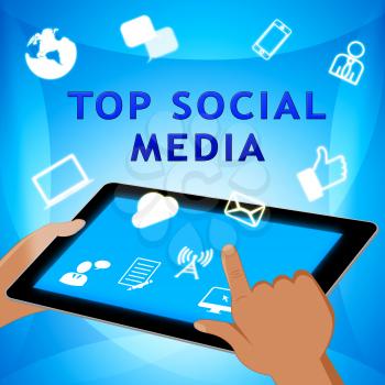 Top Social Media Meaning Best Forums 3d Illustration