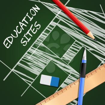 Education Websites Equipment Shows Learning Sites 3d Illustration