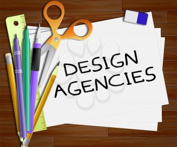 Design Agencies Meaning Creative Artwork 3d Illustration