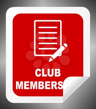 Club Membership Icon Means Join Association 3d Illustration