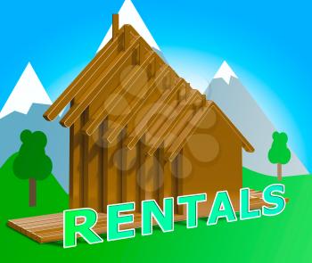 Property Rentals Houses Means Real Estate 3d Illustration