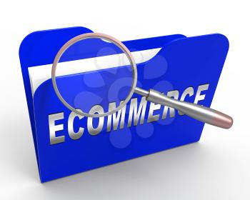 Ecommerce Platform Virtual Marketplace Portal 3d Rendering Shows Using A Virtual E-Store To Showcase Software Or Products