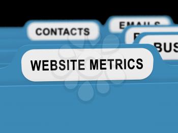 Website Metrics Business Site Analytics 3d Rendering Shows Analytic Forecasts Or Trends For Data Evaluation