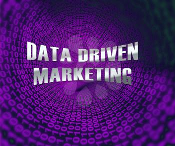 Data Driven Marketing Database Analytics 3d Illustration Shows Sales Using Crm Segmentation And Strategic Bigdata Tactics 
