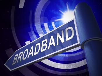 Good Broadband High Speed Streaming 3d Illustration Shows Efficient And Fast Online Adsl Communication Transmission