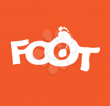 Typographic Foot Design. AI 10 supported.