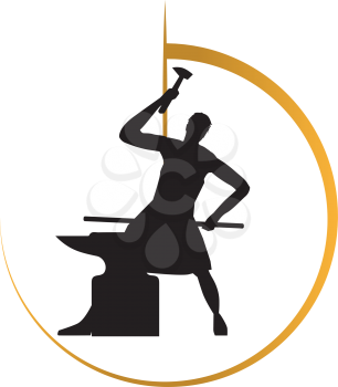 Blacksmith Logo Concept Design, EPS 10 supported.