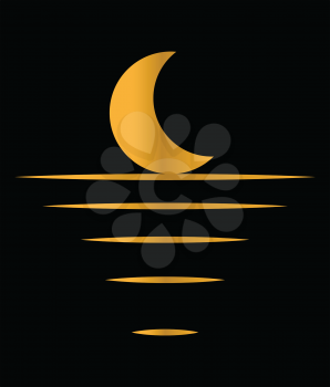 Moon Light Concept Design. Crescent, EPS 10 supported.