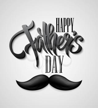 Happy Fathers Day mustache card. EPS 10