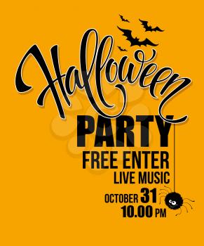 Halloween party. Happy holiday. Vector illustration EPS 10