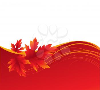Autumn maple leaves background. Vector illustration EPS 10