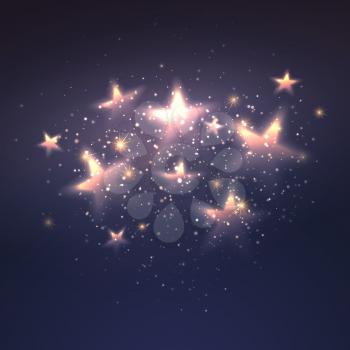 Defocused magic star background. Vector illustration EPS10
