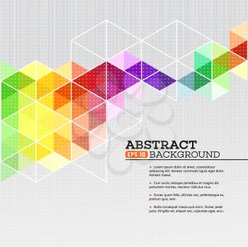 Color geometric background with triangles. Vector illustration EPS 10