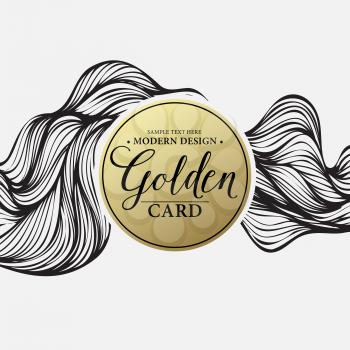 Luxury golden modern card. Vector illustration EPS10