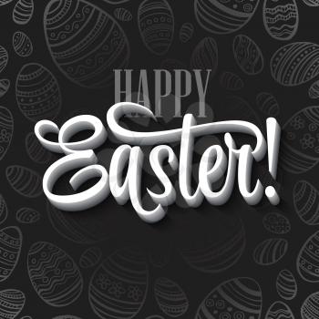 Easter greeting card. Holiday typography EPS 10